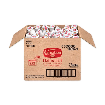 Carnation Half and Half, 0.304 oz Cups, 360/Carton, 360PK NES18894